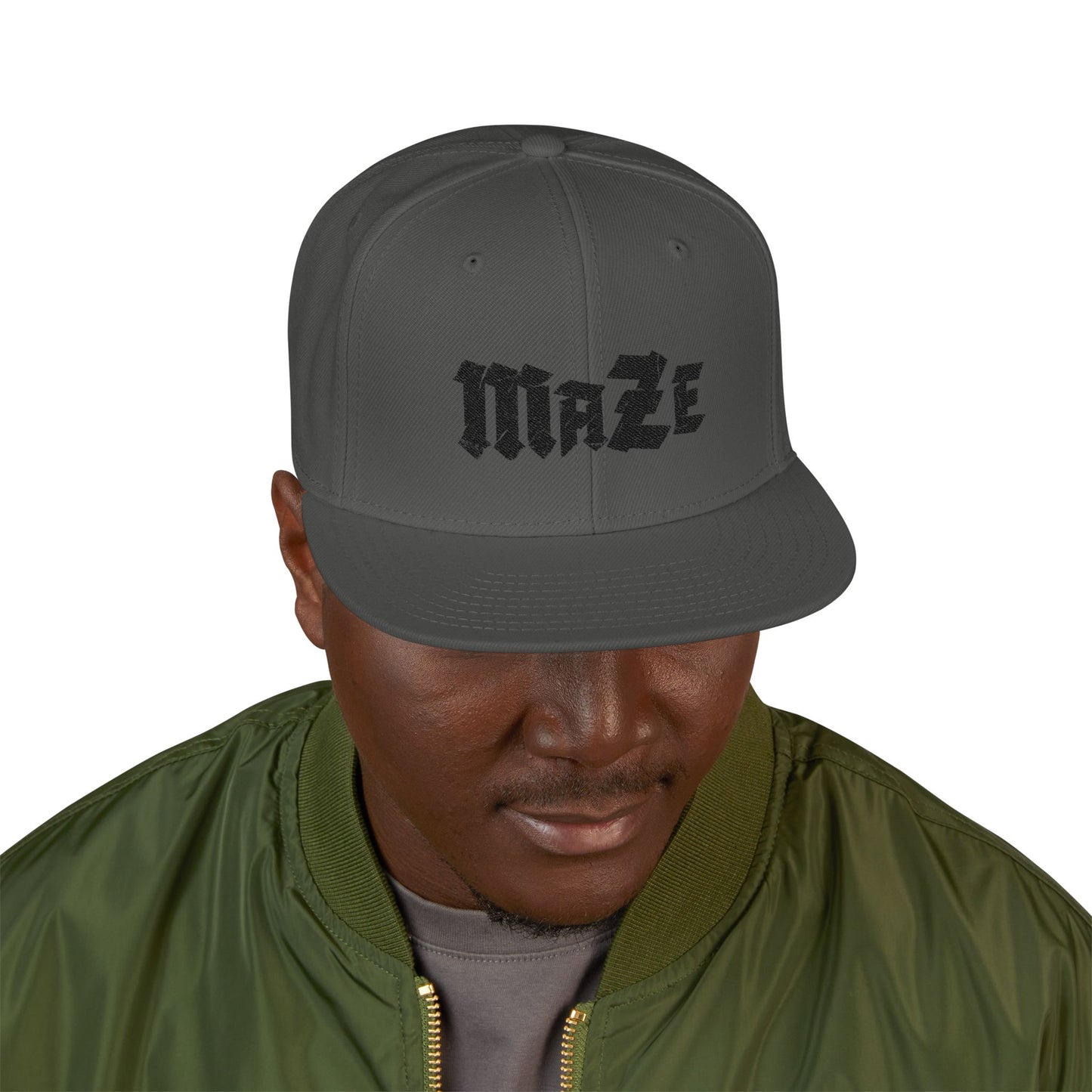 MAZE Black Logo Snapback (Embroidery)