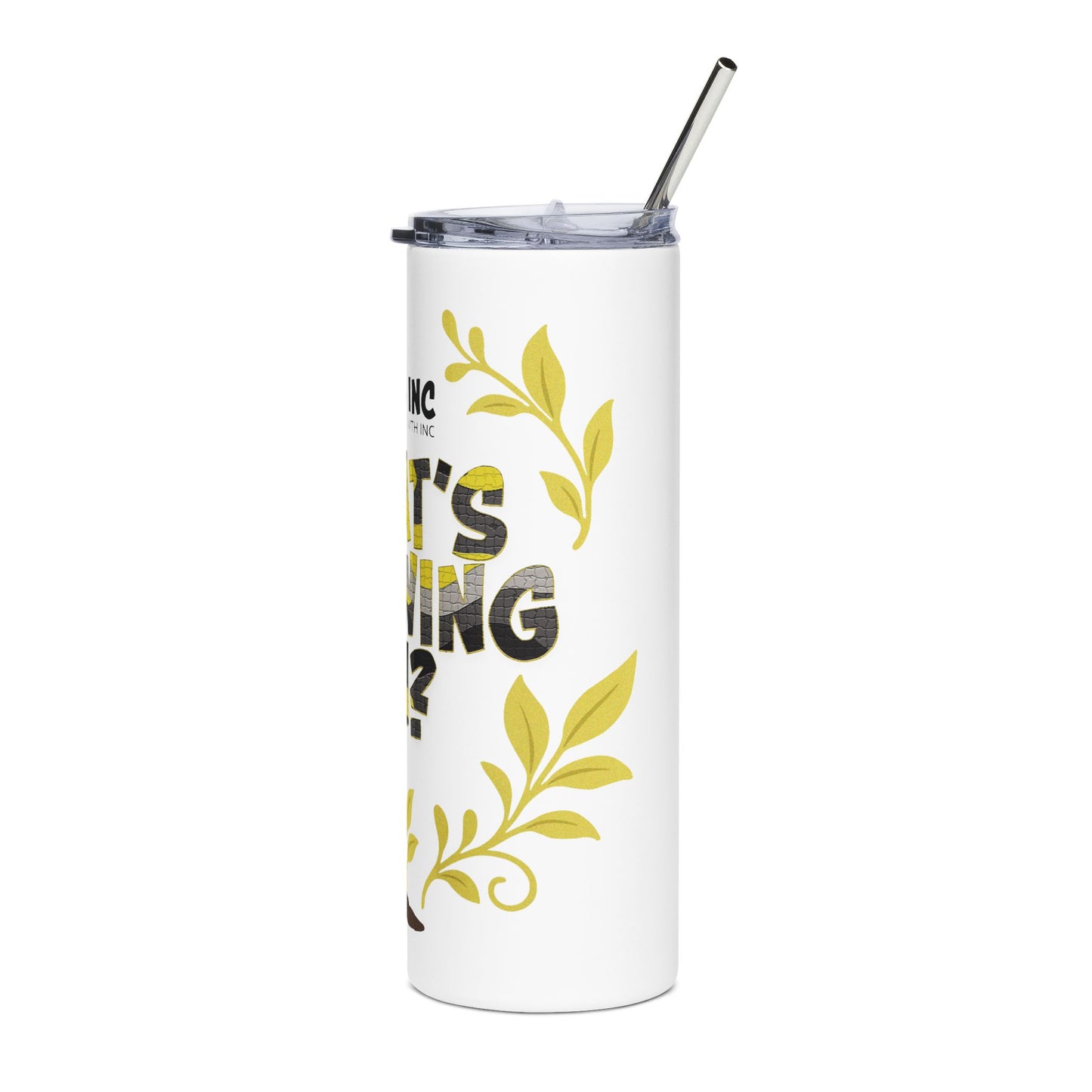 What's Growing On? - Yellow Camo 20oz Tumbler