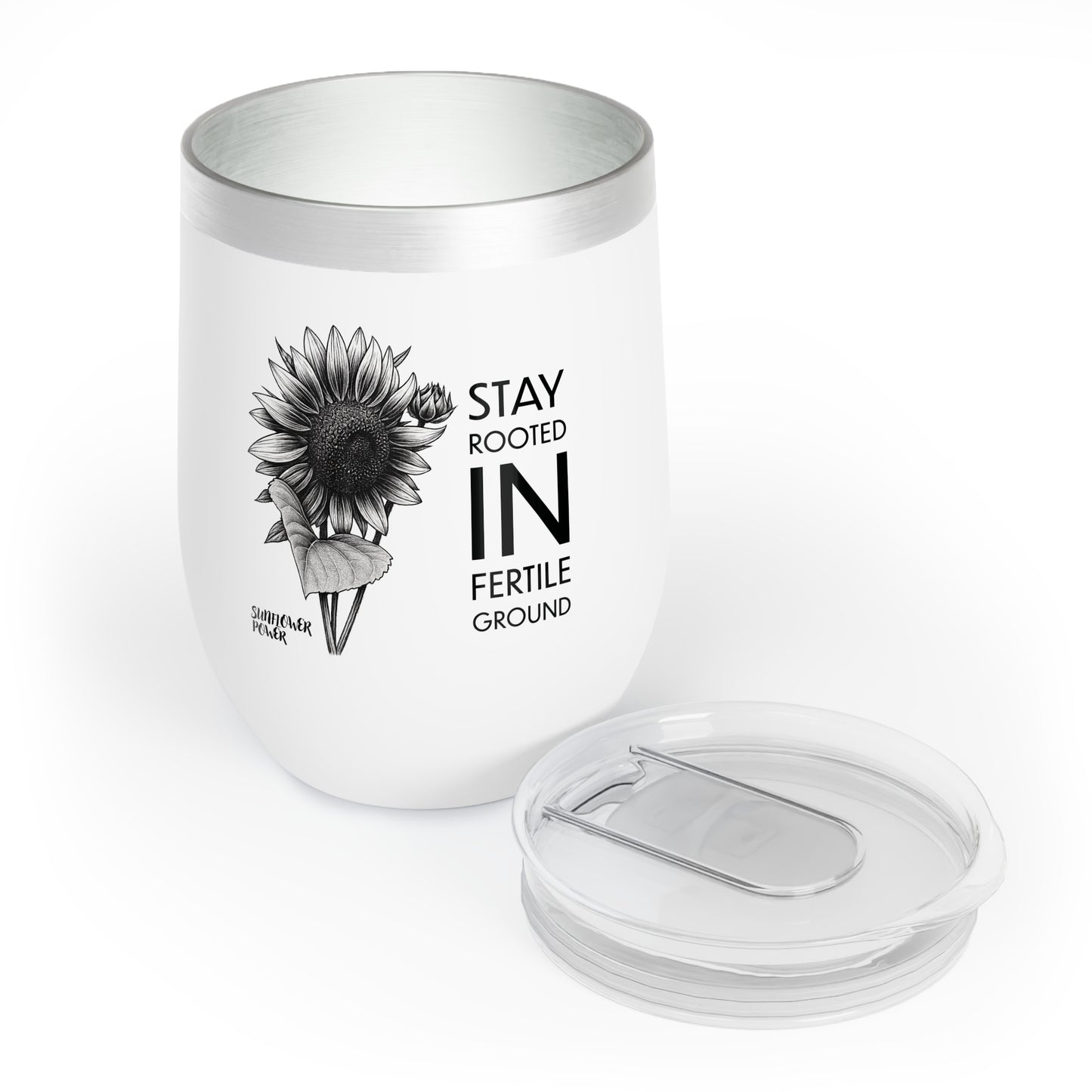 Stay Rooted Wine Tumbler – Sunflower Power Edition
