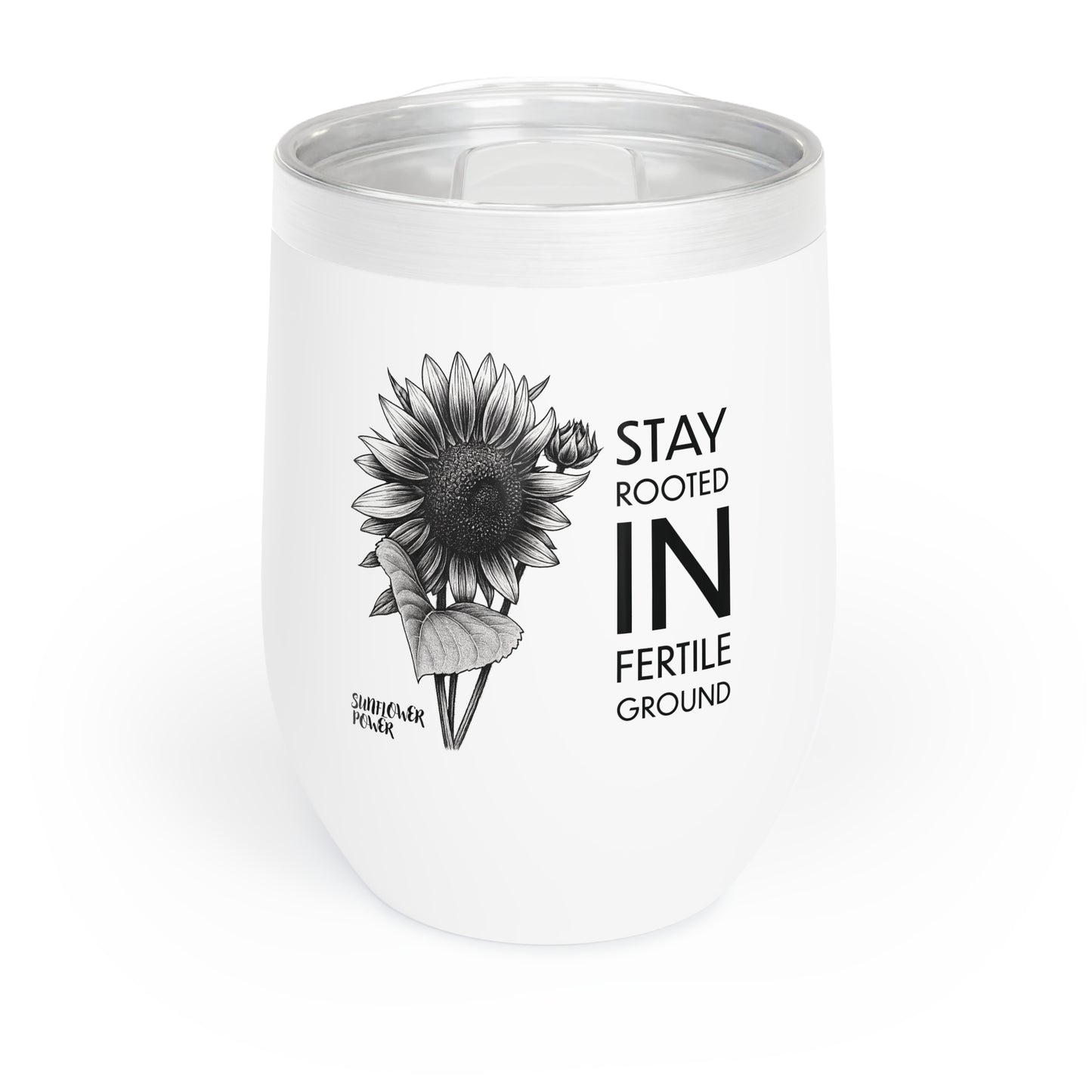 Stay Rooted Wine Tumbler – Sunflower Power Edition