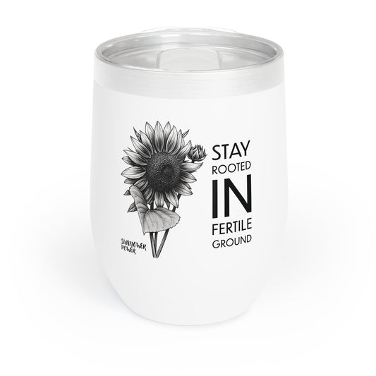 Stay Rooted Wine Tumbler – Sunflower Power Edition