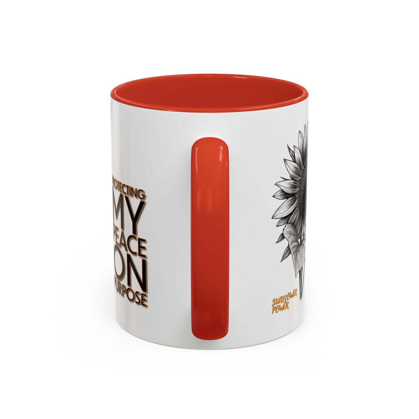 Sunflower Power Mug (11oz) - Protecting My Peace on Purpose