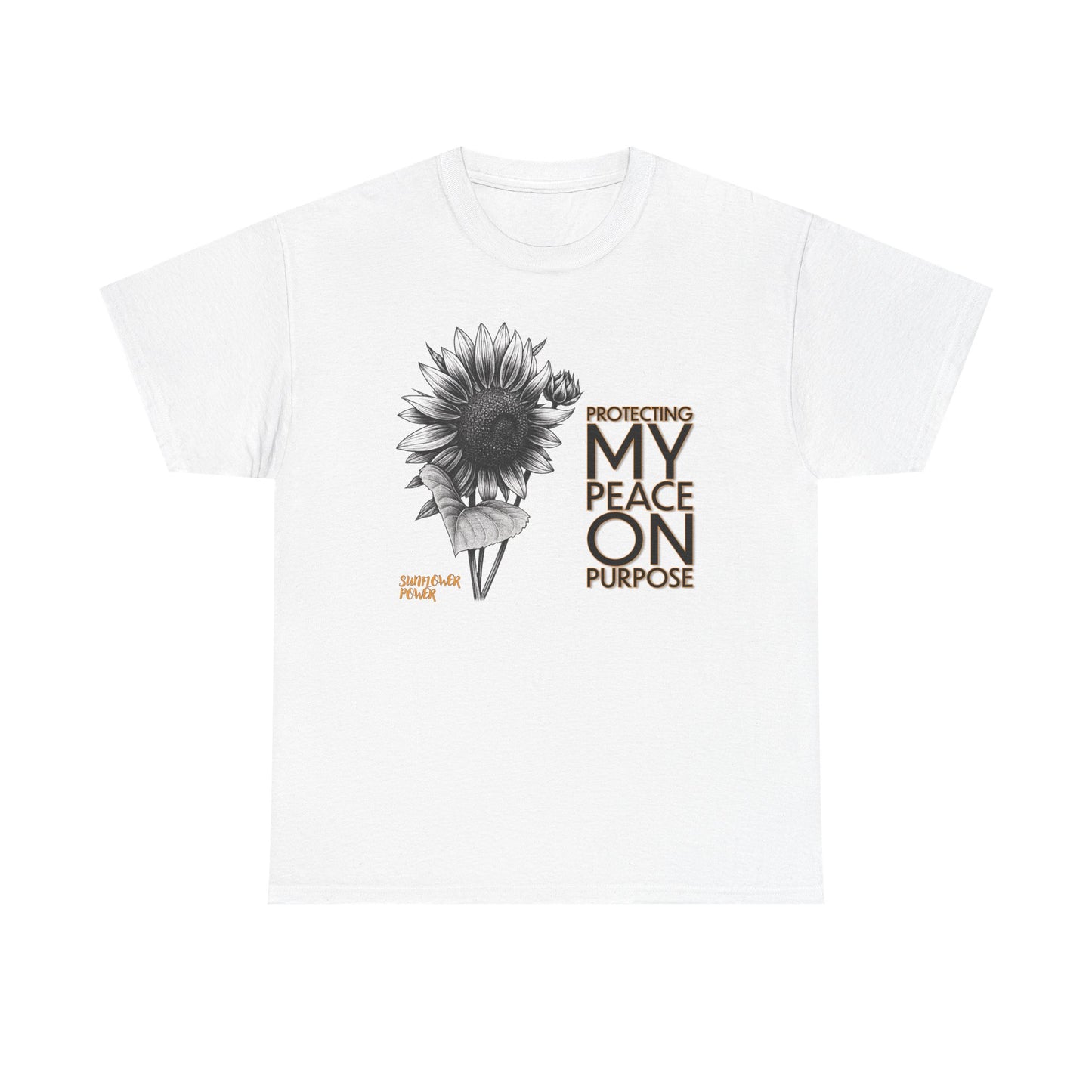 Sunflower Power Tee - Protecting My Peace on Purpose