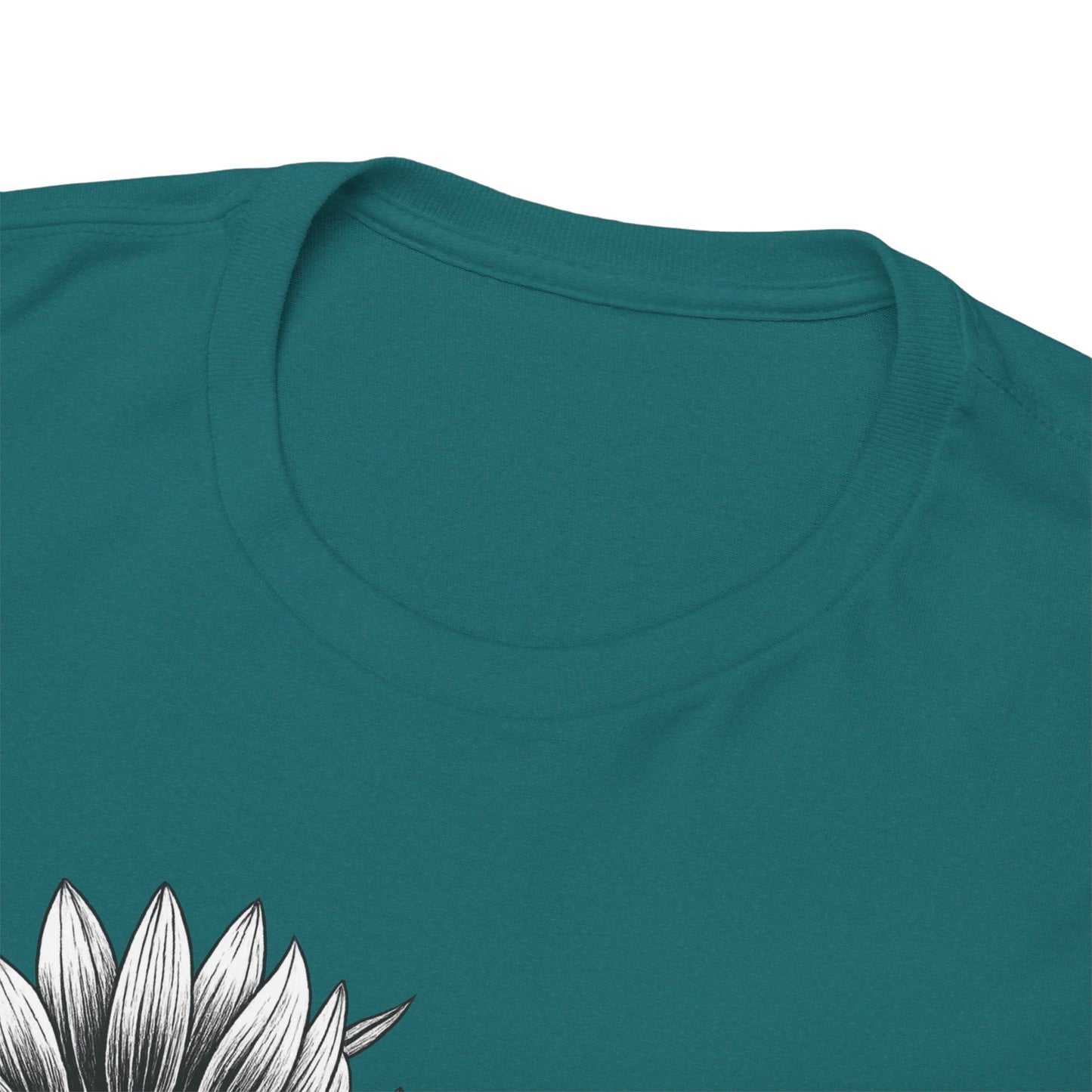 Sunflower Power Tee - Stay Rooted in Fertile Ground (Words in Black)