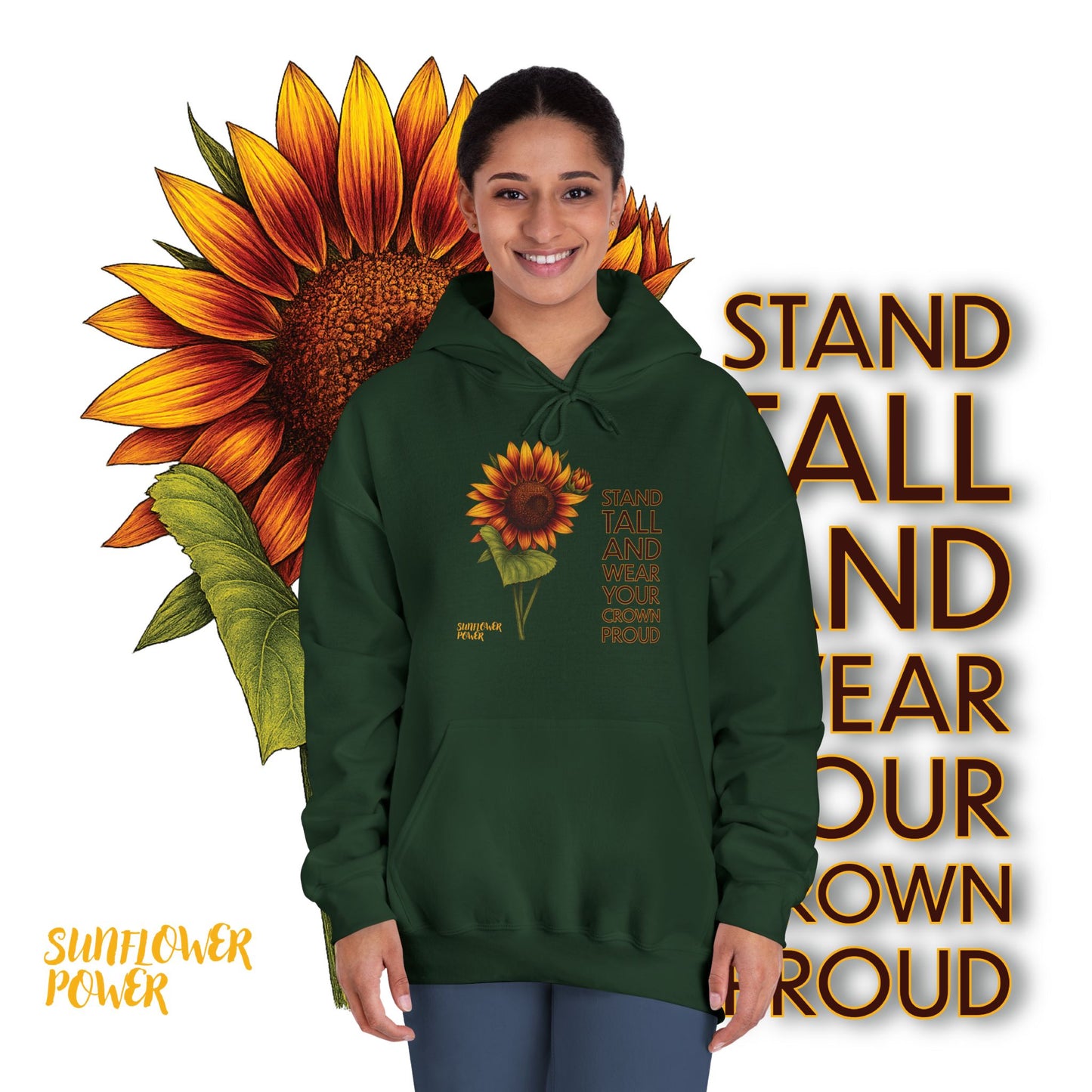 Sunflower Power Hoodie: Wear Your Crown Proud