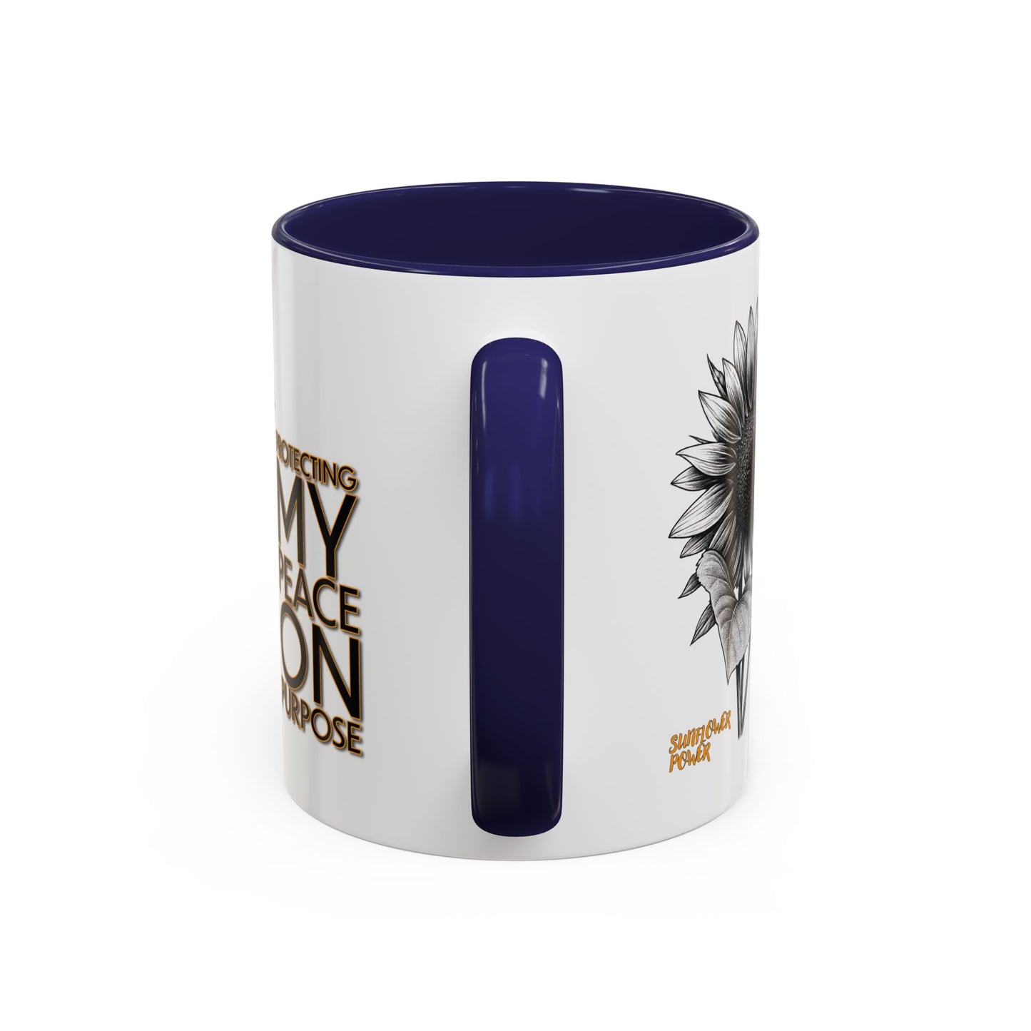Sunflower Power Mug (11oz) - Protecting My Peace on Purpose