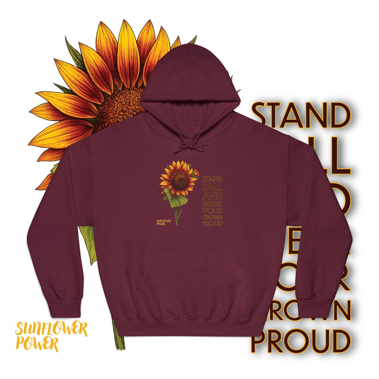Sunflower Power Hoodie: Wear Your Crown Proud