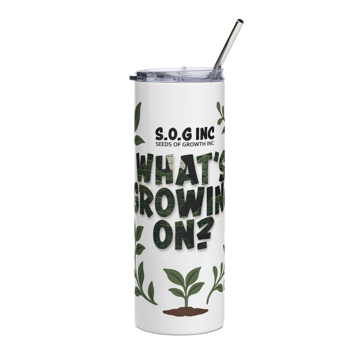 What's Growing On? - Green Camo 20oz Tumbler