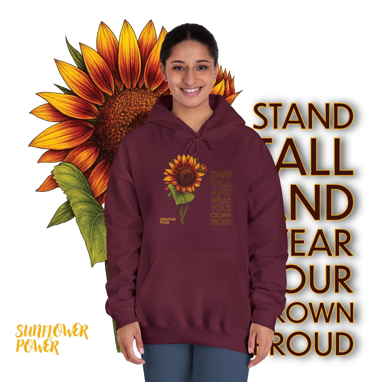 Sunflower Power Hoodie: Wear Your Crown Proud