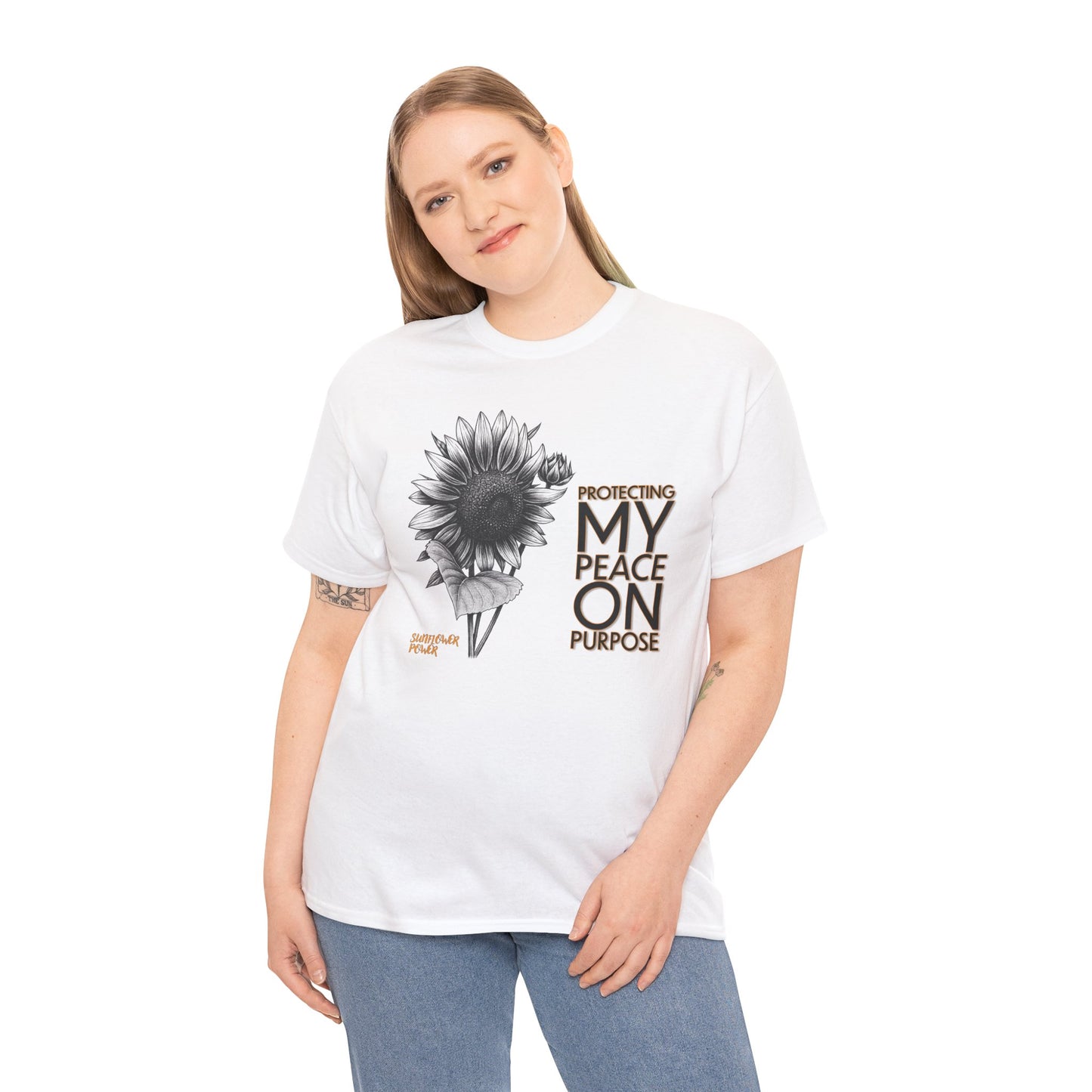 Sunflower Power Tee - Protecting My Peace on Purpose