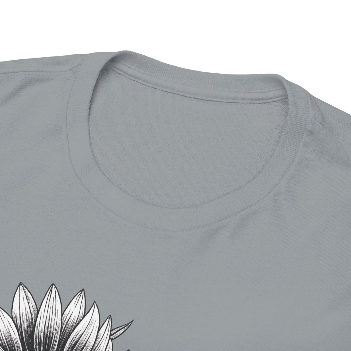 Sunflower Power Tee - Stay Rooted in Fertile Ground (Words in Black)
