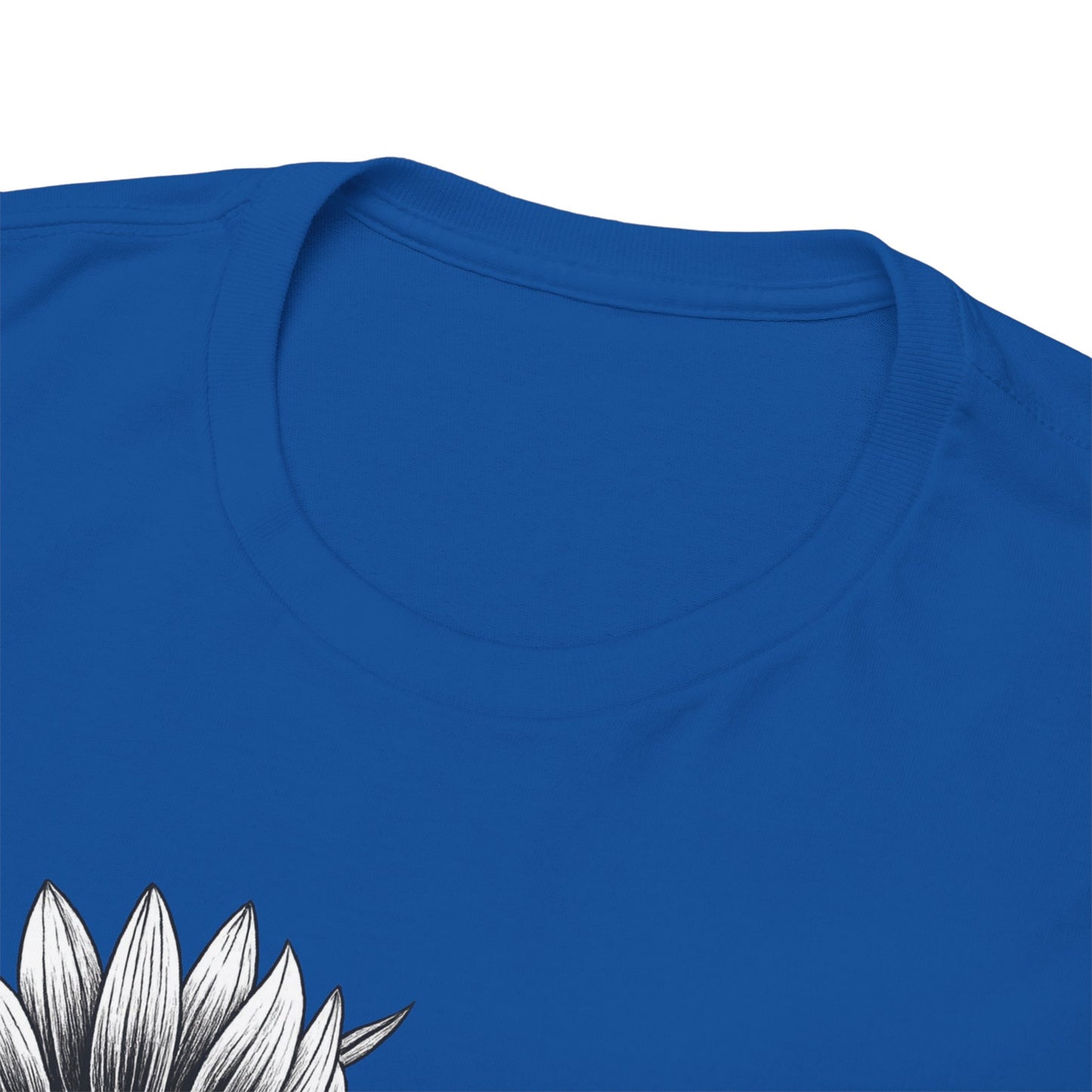 Sunflower Power Tee - Stay Rooted in Fertile Ground/Words In White