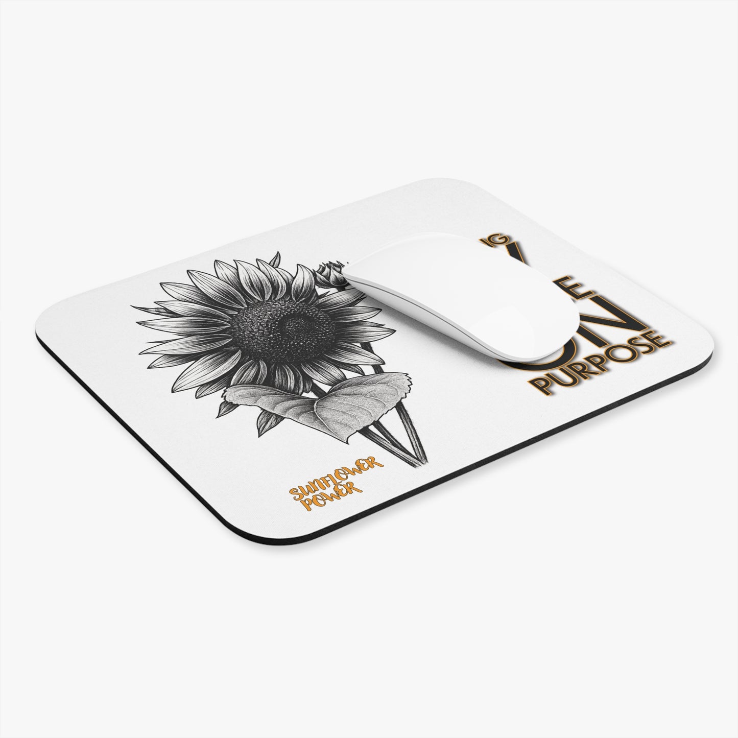 Sunflower Power: Protecting My Peace Mouse Pad (Rectangle)