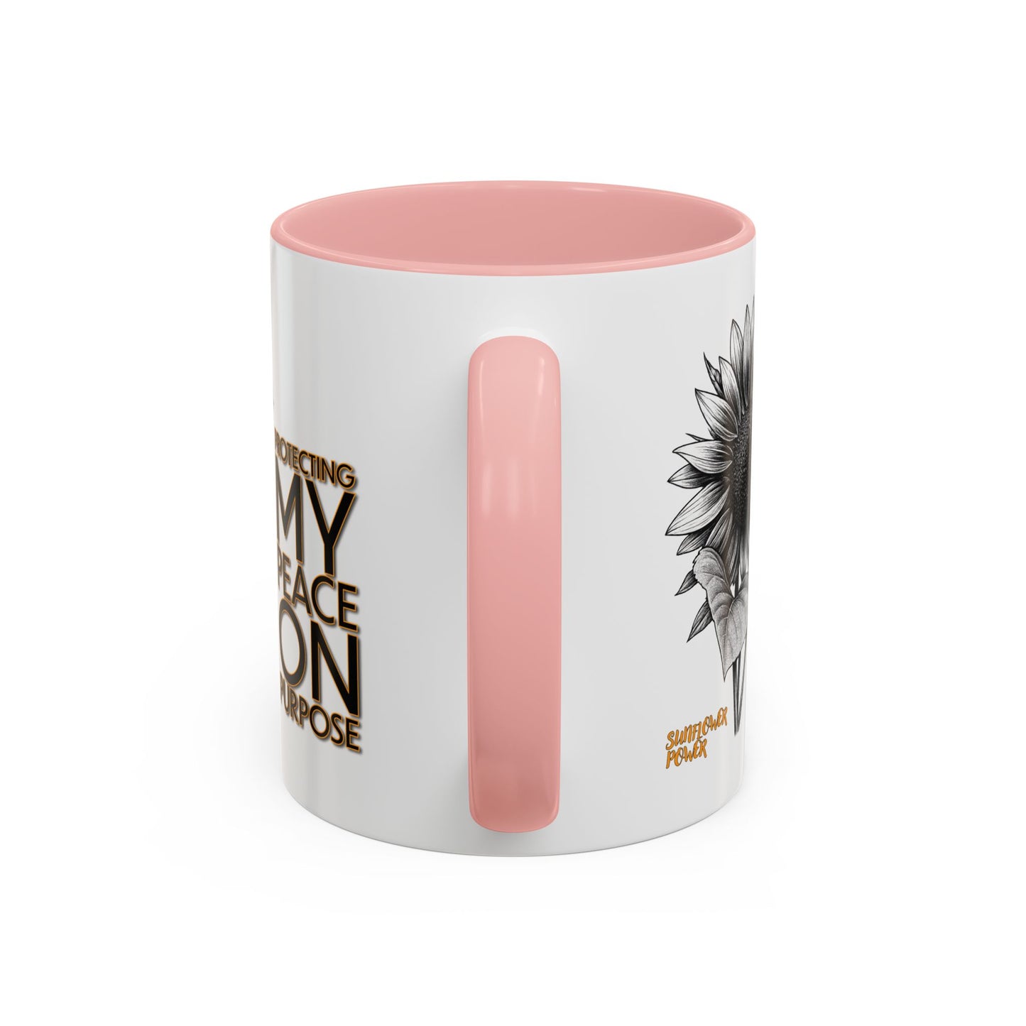Sunflower Power Mug (11oz) - Protecting My Peace on Purpose