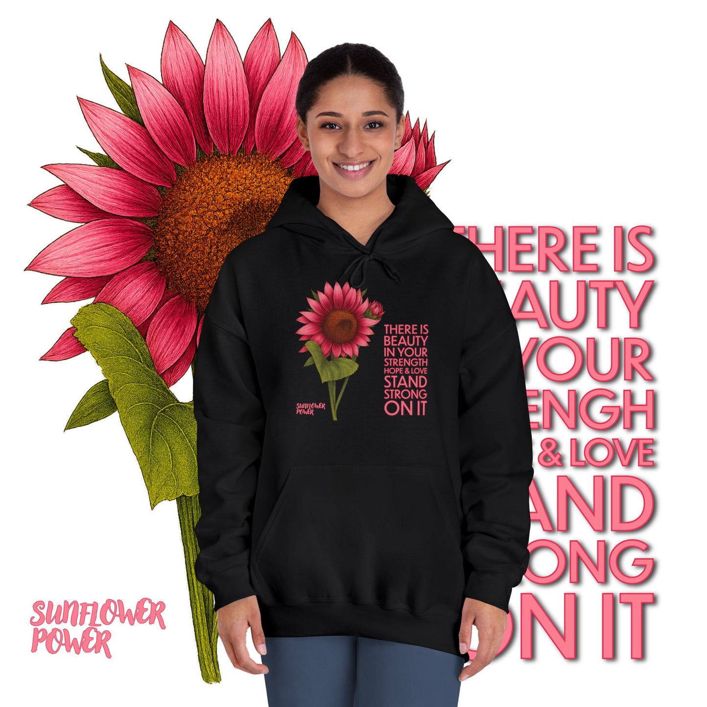 Sunflower Power Hoodie: Stand Strong On It