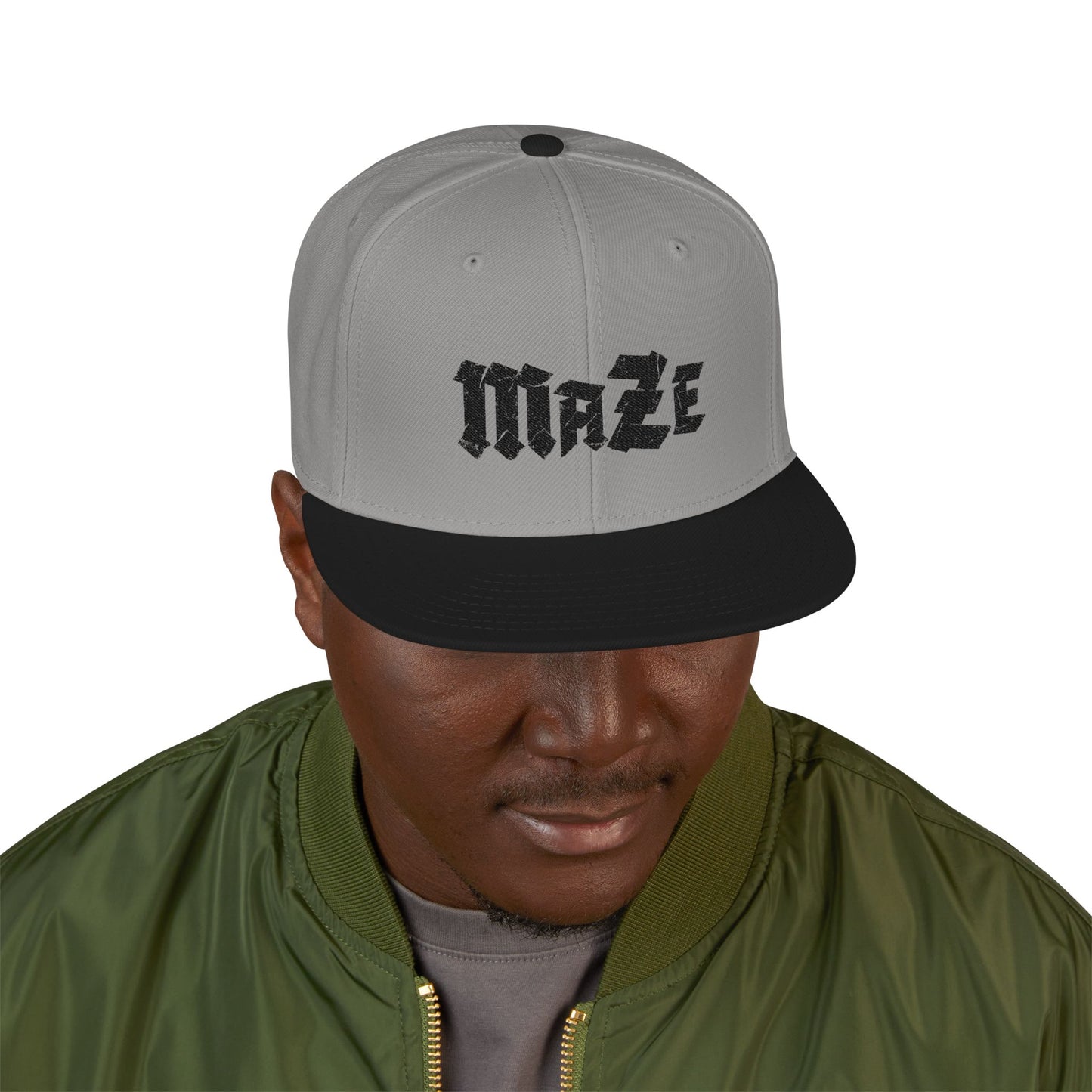 MAZE Black Logo Snapback (Embroidery)