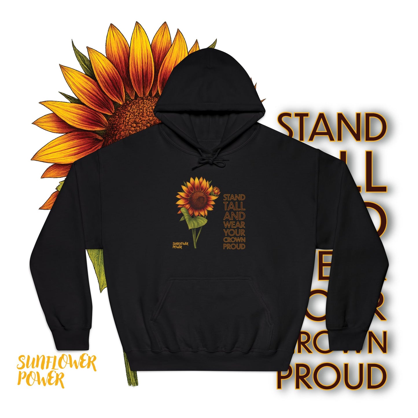 Sunflower Power Hoodie: Wear Your Crown Proud