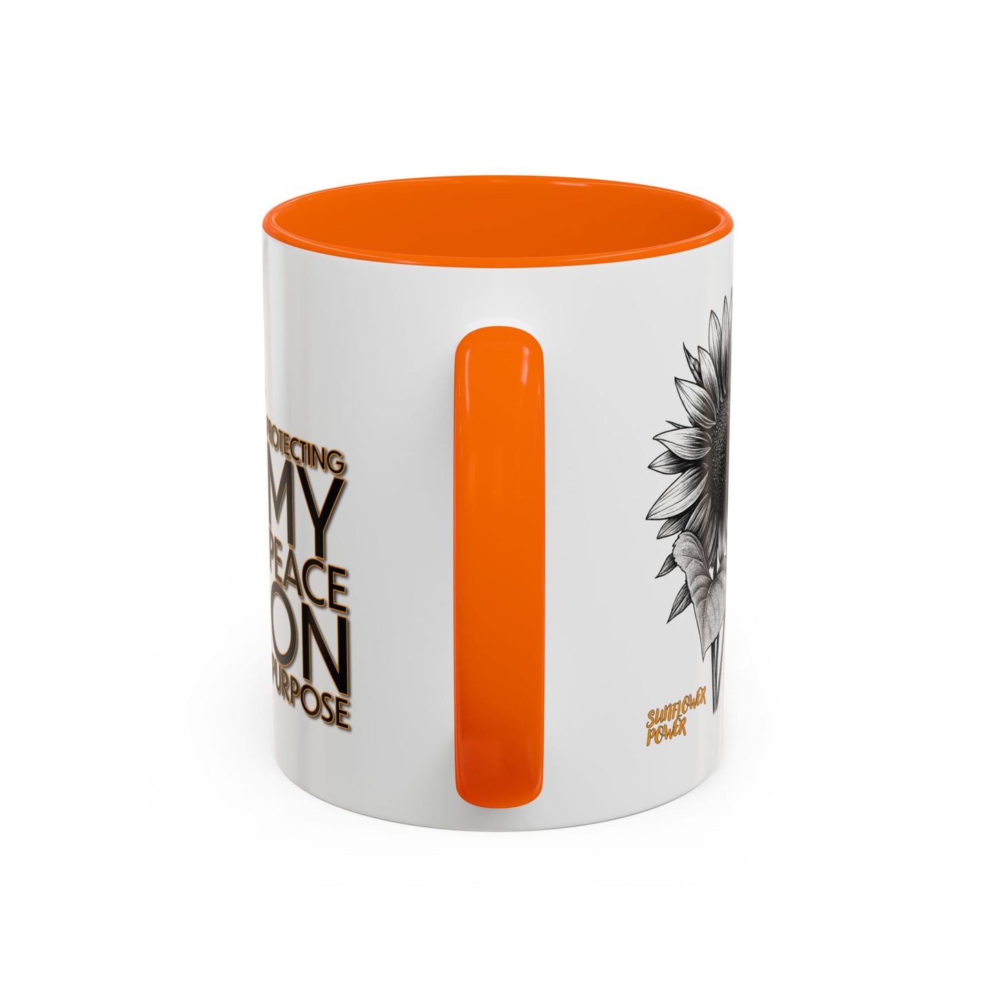 Sunflower Power Mug (11oz) - Protecting My Peace on Purpose