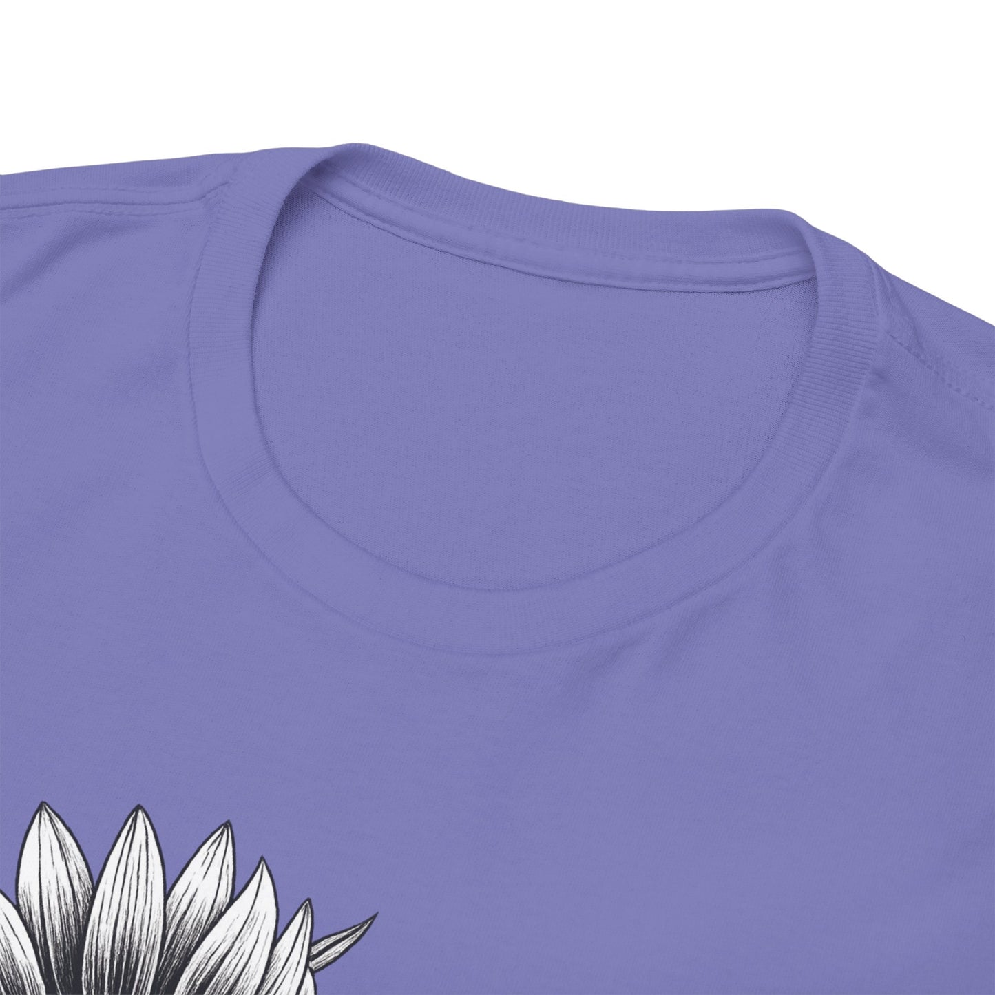 Sunflower Power Tee - Stay Rooted in Fertile Ground/Words In White