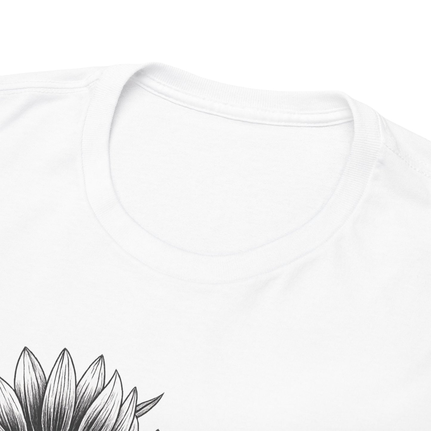 Sunflower Power Tee - Stay Rooted in Fertile Ground (Words in Black)