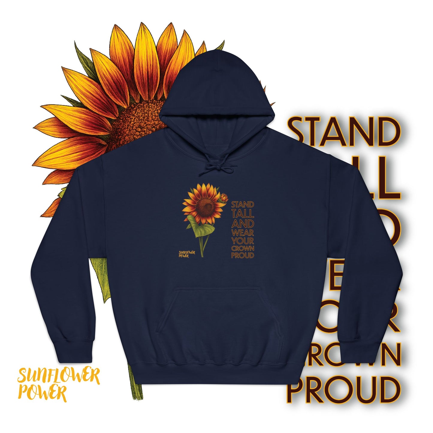 Sunflower Power Hoodie: Wear Your Crown Proud