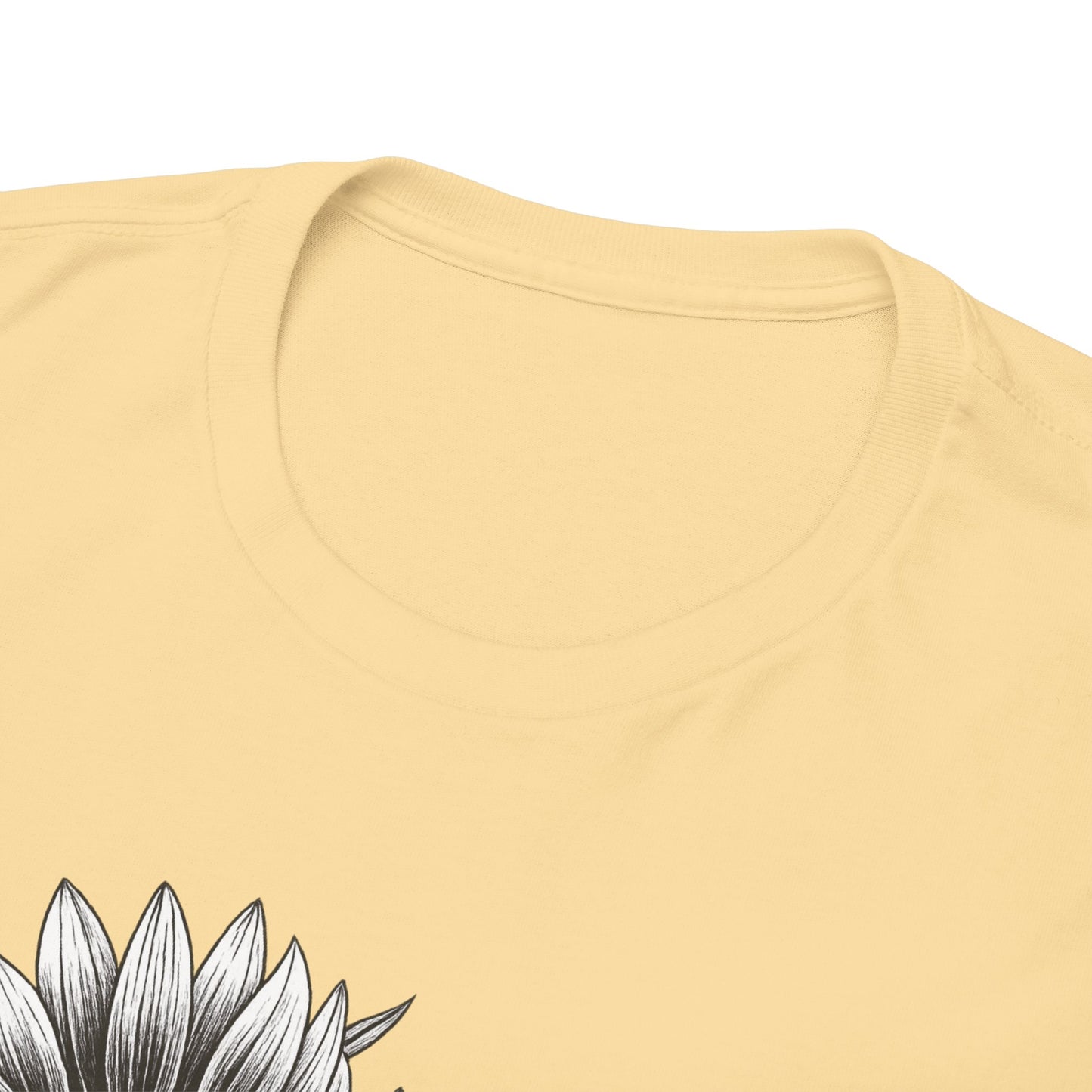 Sunflower Power Tee - Stay Rooted in Fertile Ground (Words in Black)