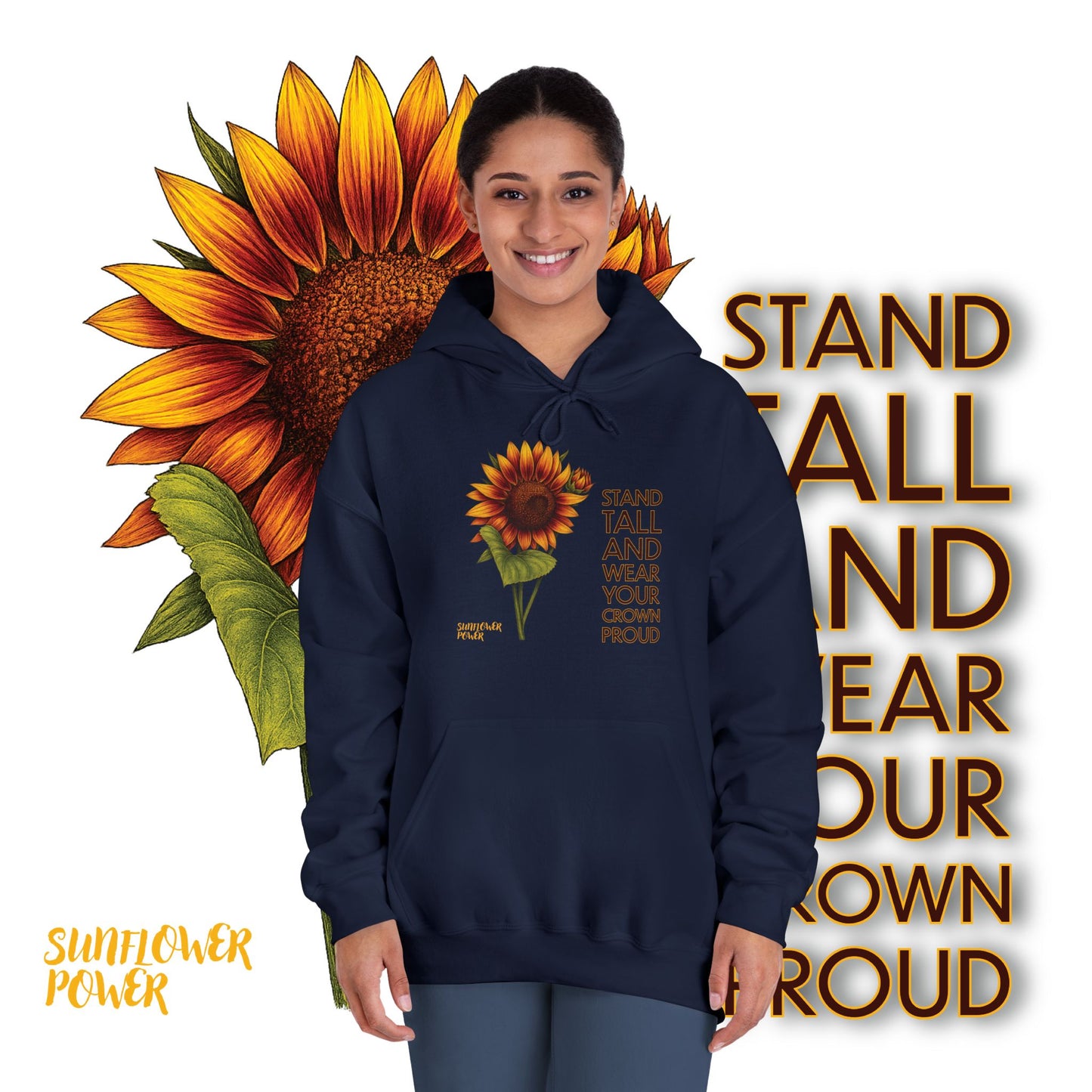 Sunflower Power Hoodie: Wear Your Crown Proud