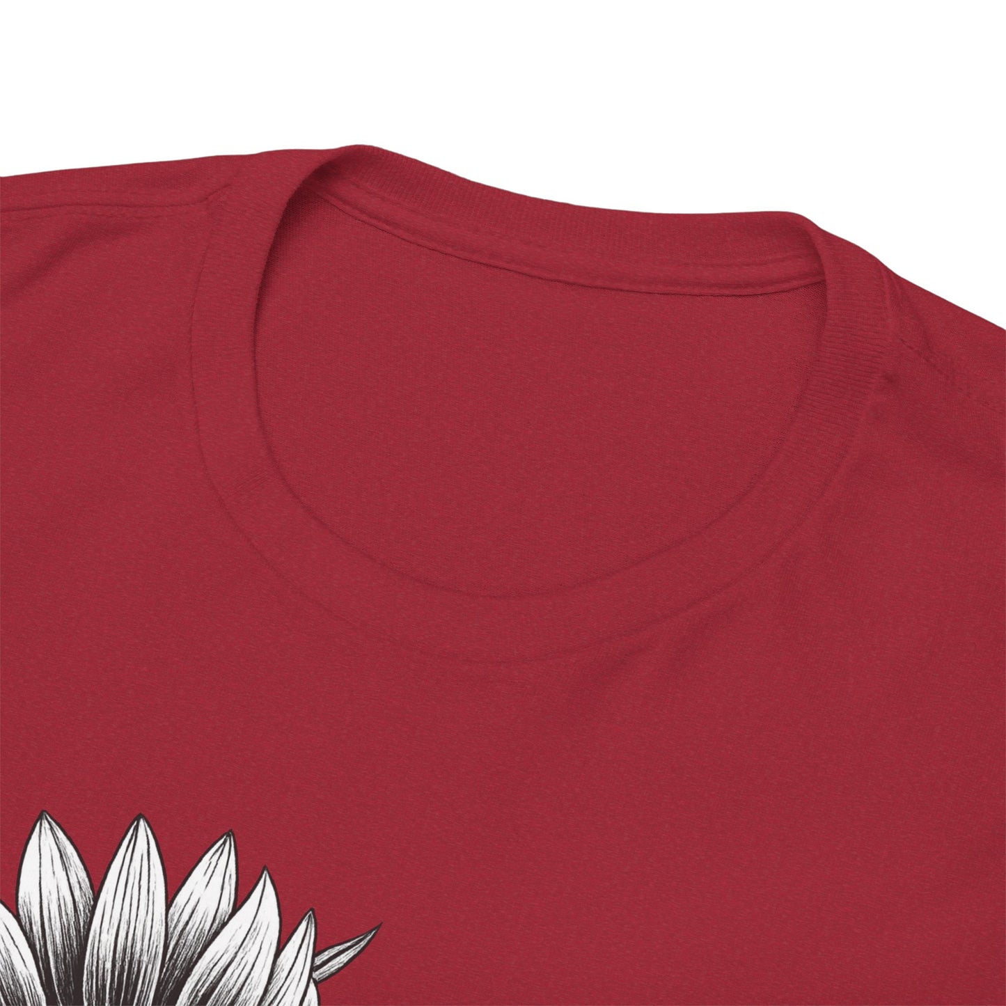 Sunflower Power Tee - Stay Rooted in Fertile Ground/Words In White