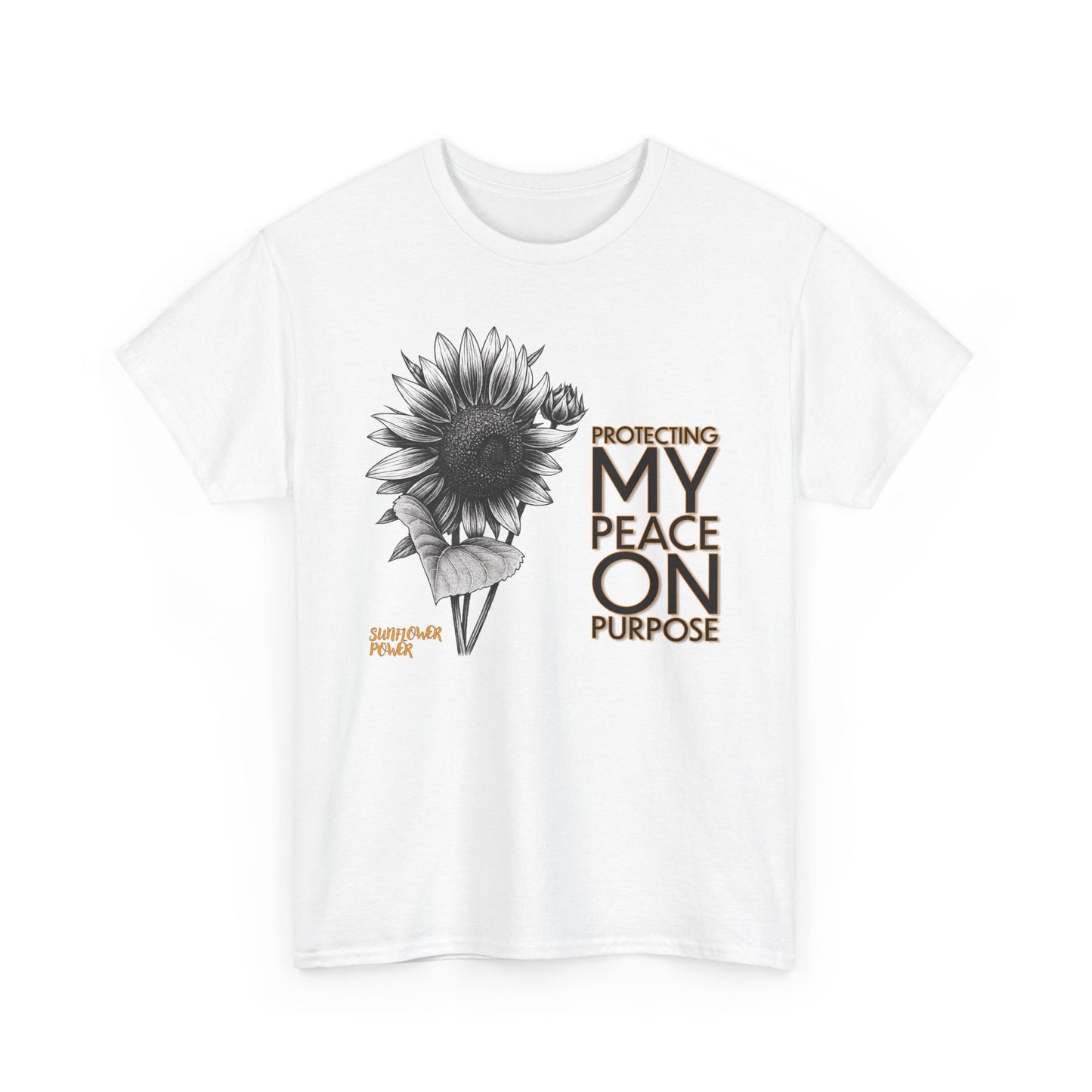 Sunflower Power Tee - Protecting My Peace on Purpose