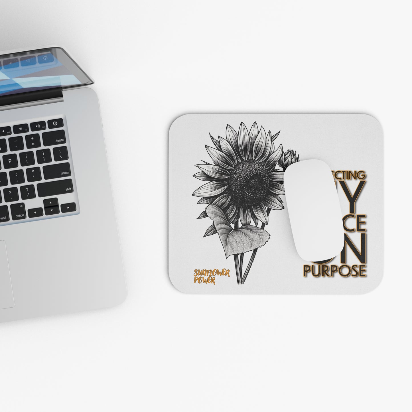 Sunflower Power: Protecting My Peace Mouse Pad (Rectangle)