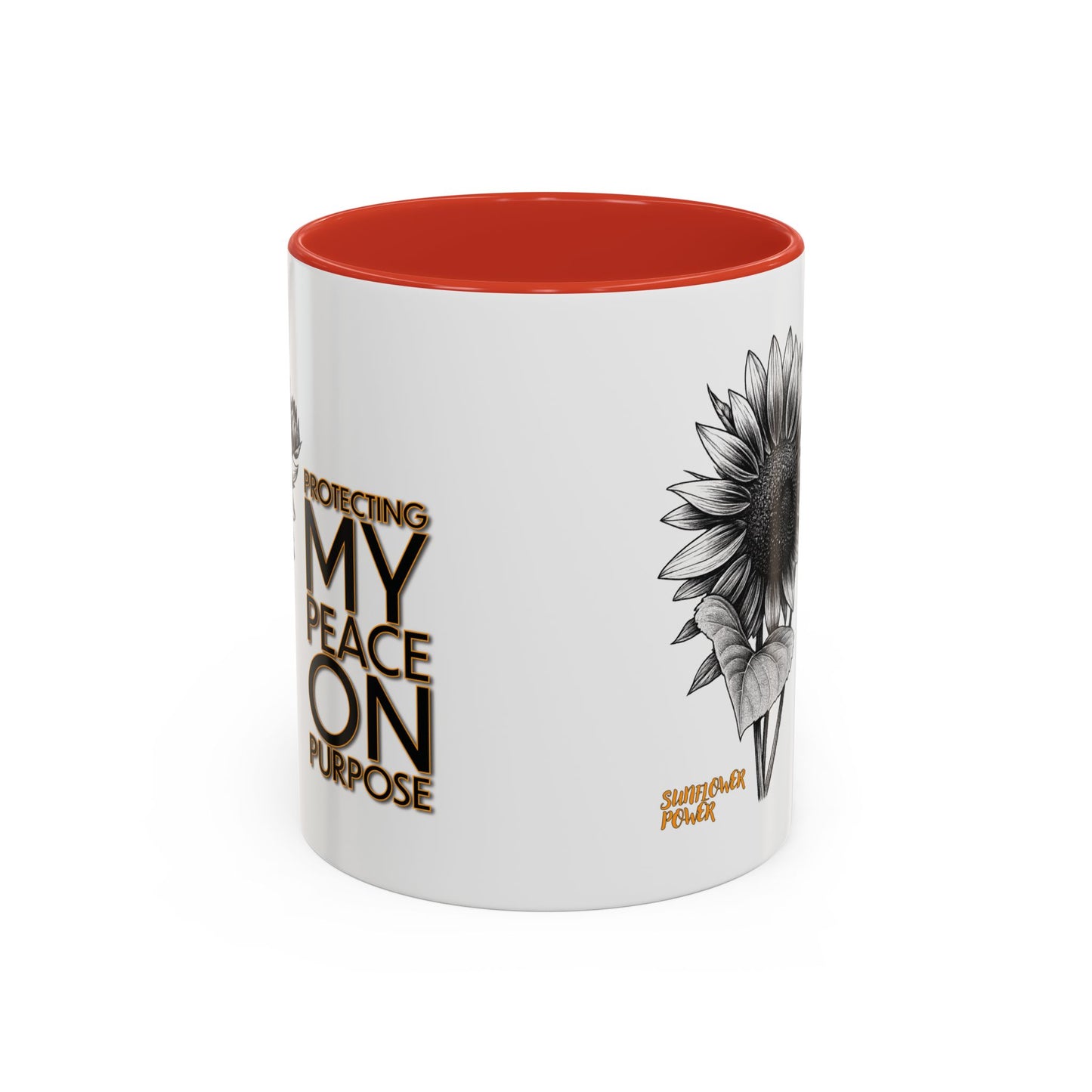 Sunflower Power Mug (11oz) - Protecting My Peace on Purpose