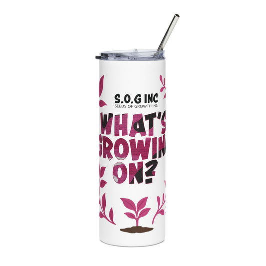 What's Growing On? - Pink Camo 20oz Tumbler