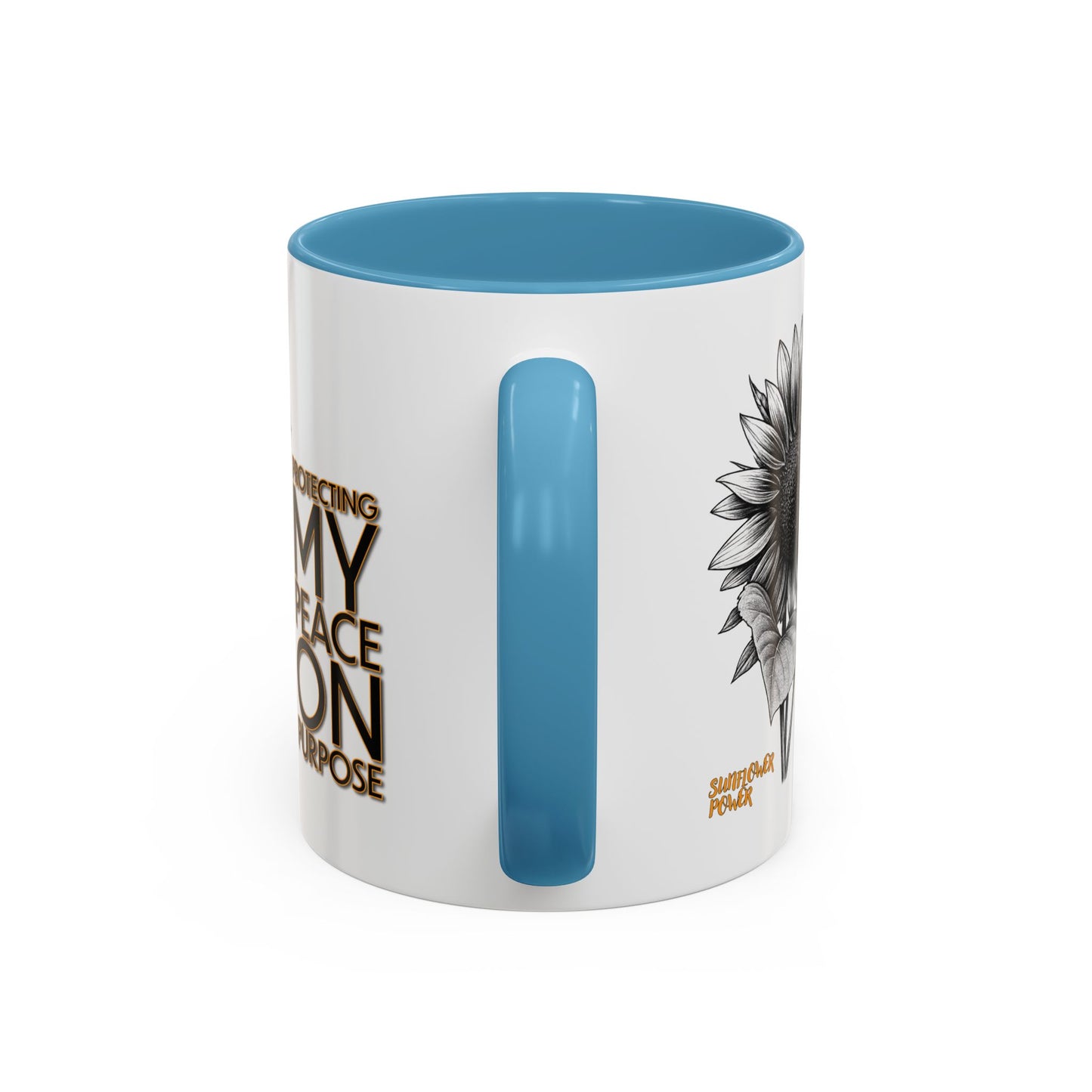 Sunflower Power Mug (11oz) - Protecting My Peace on Purpose